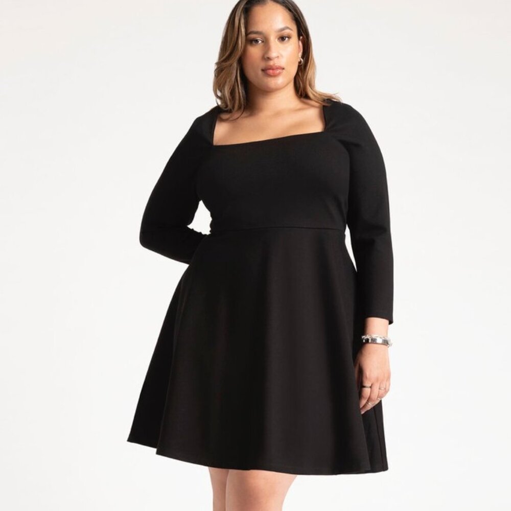 Eloquii Square Neck Mini Dress